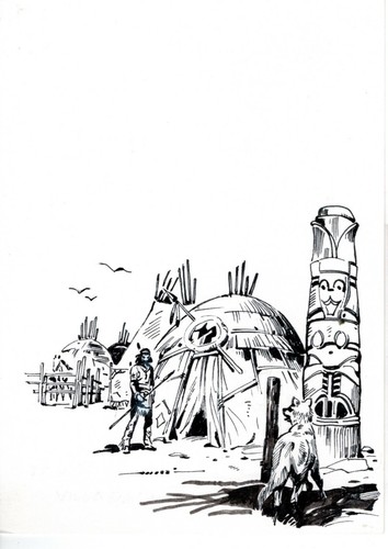 Fumetto cavalcando con - fumetto,